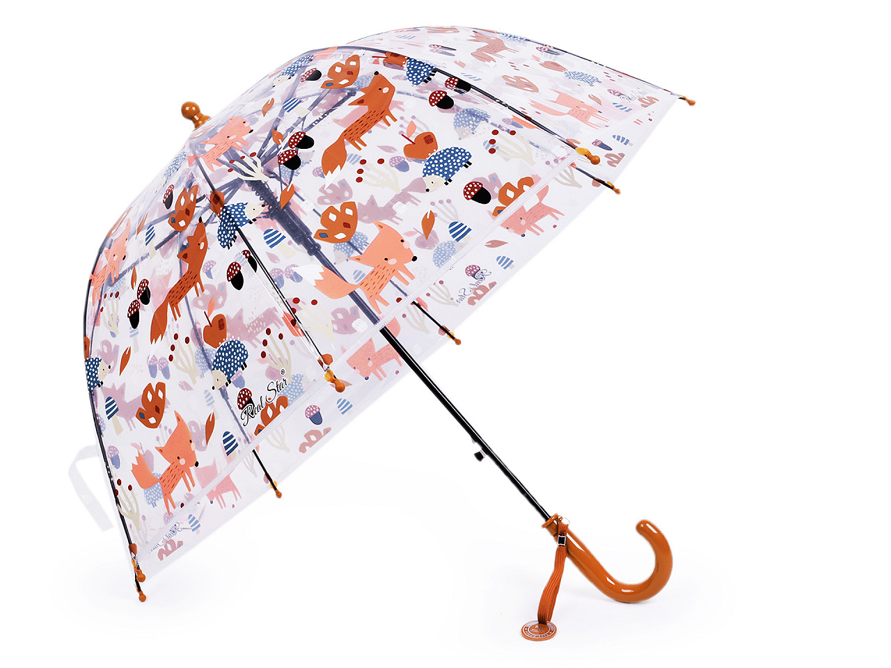 Umbrela transparentă pentru copii, galbenă, 1 buc