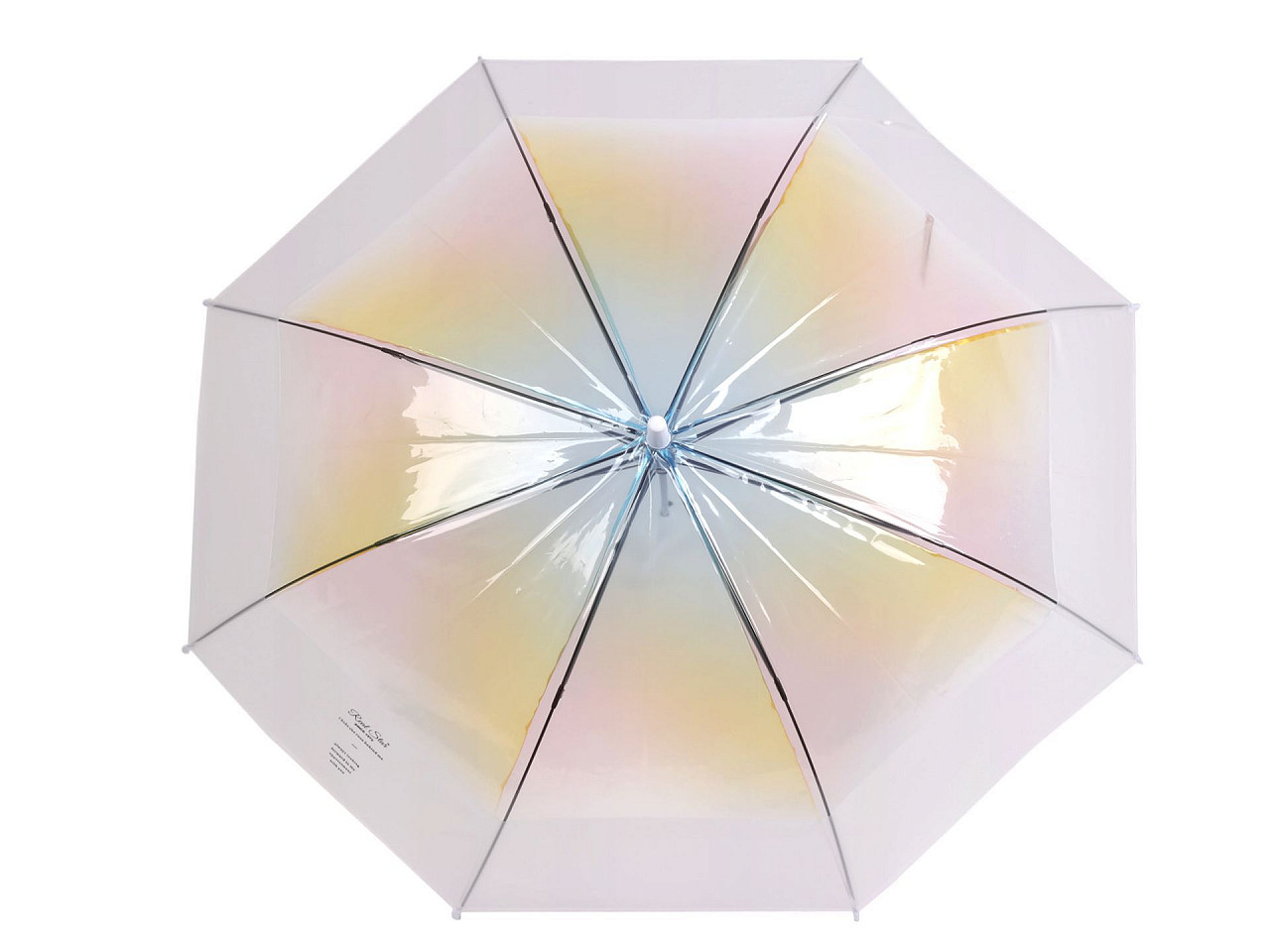 Umbrelă transparentă de damă/fată, somon, 1 buc