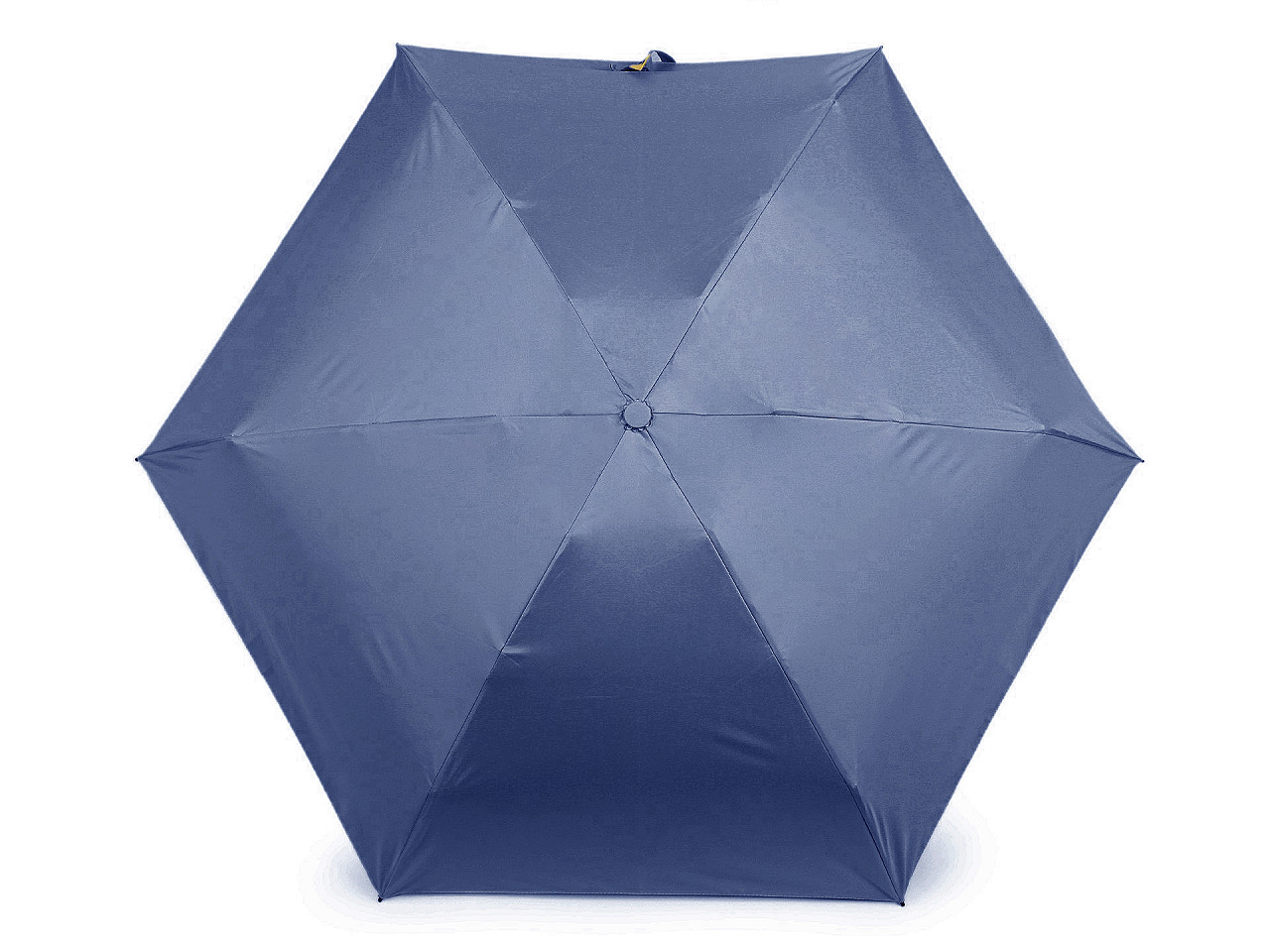 Mini umbrelă pliabilă cu husă rezistentă, albastru jeans, 1 buc