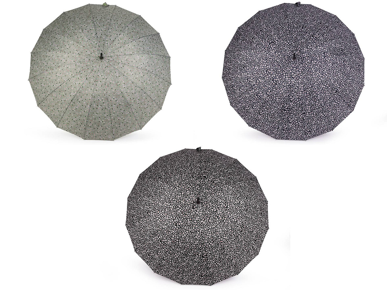 Dámský vystřelovací deštník, velké, 8 (89 cm) černá