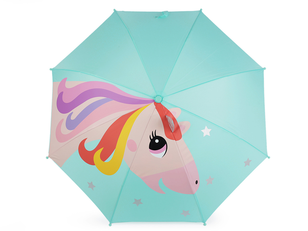 Umbrelă pentru copii unicorn, mentă, 1 buc