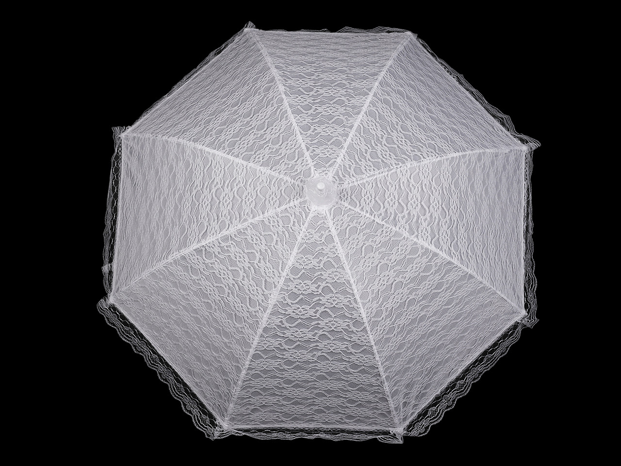 Umbrelă de mireasă din dantelă, albă, 1 buc