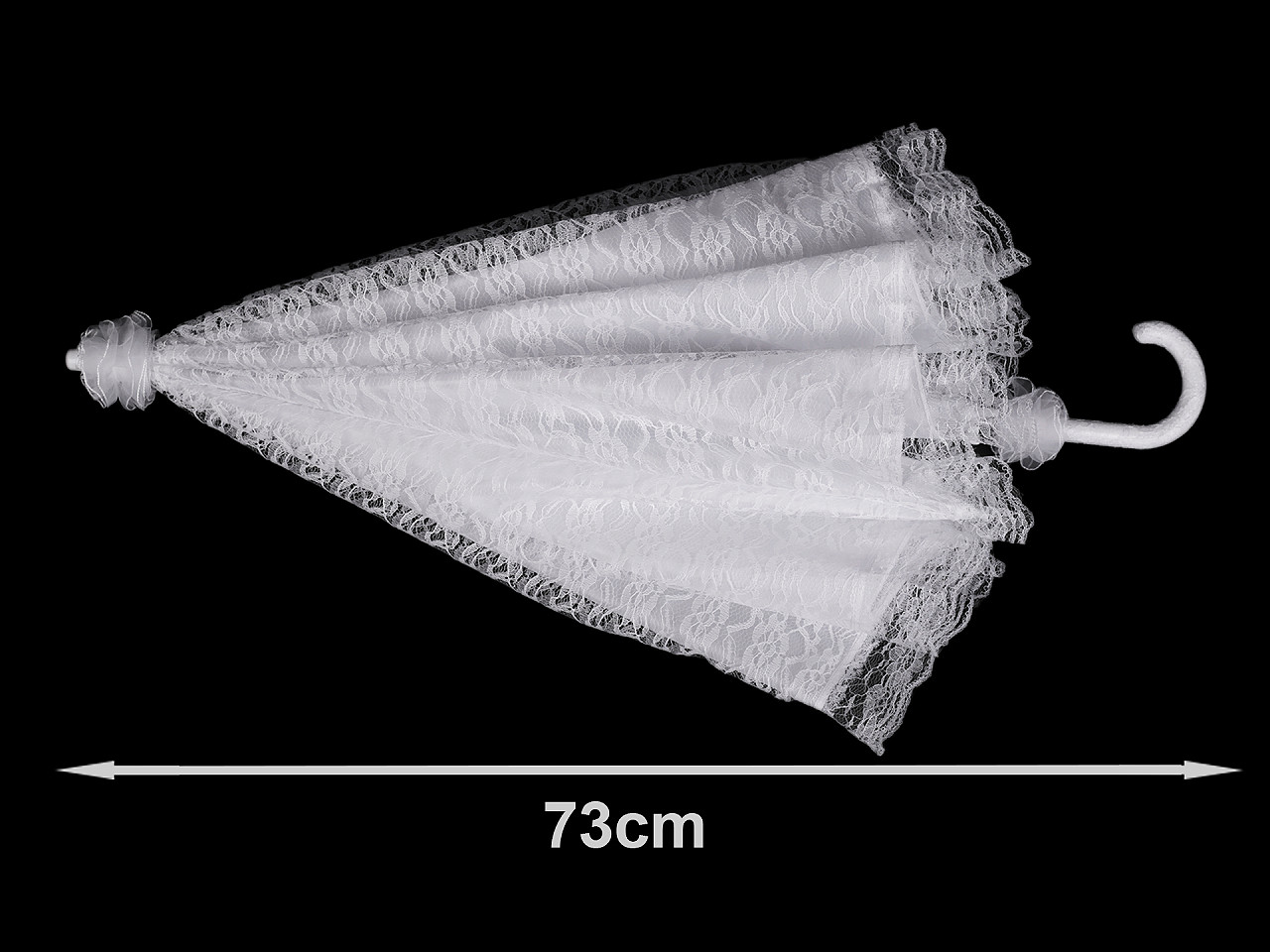 Umbrelă de mireasă din dantelă, albă, 1 buc
