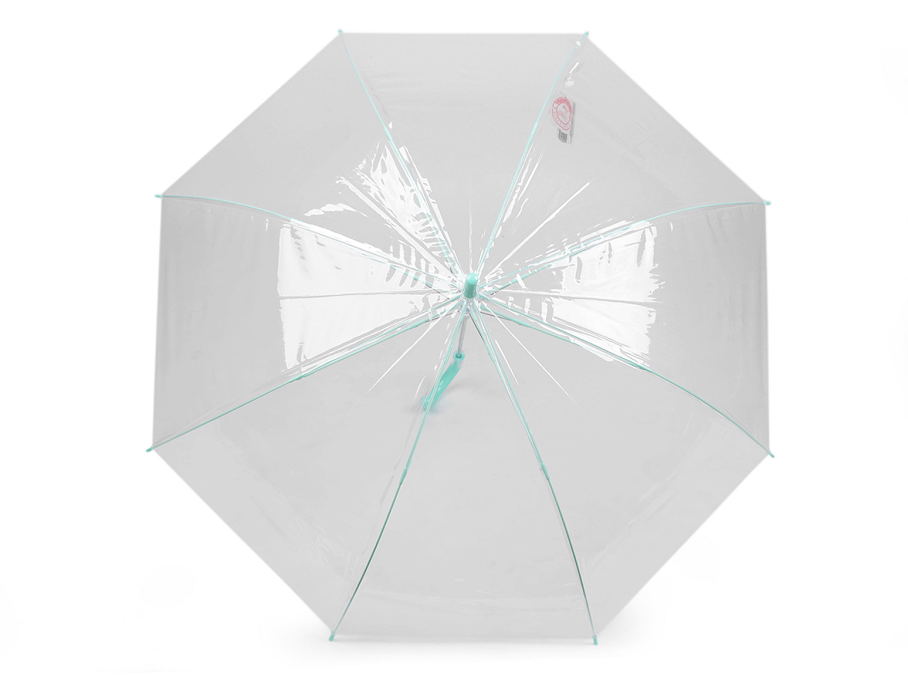 Transparenter Damen-/Mädchen-Regenschirm, mint, 1 Stk.