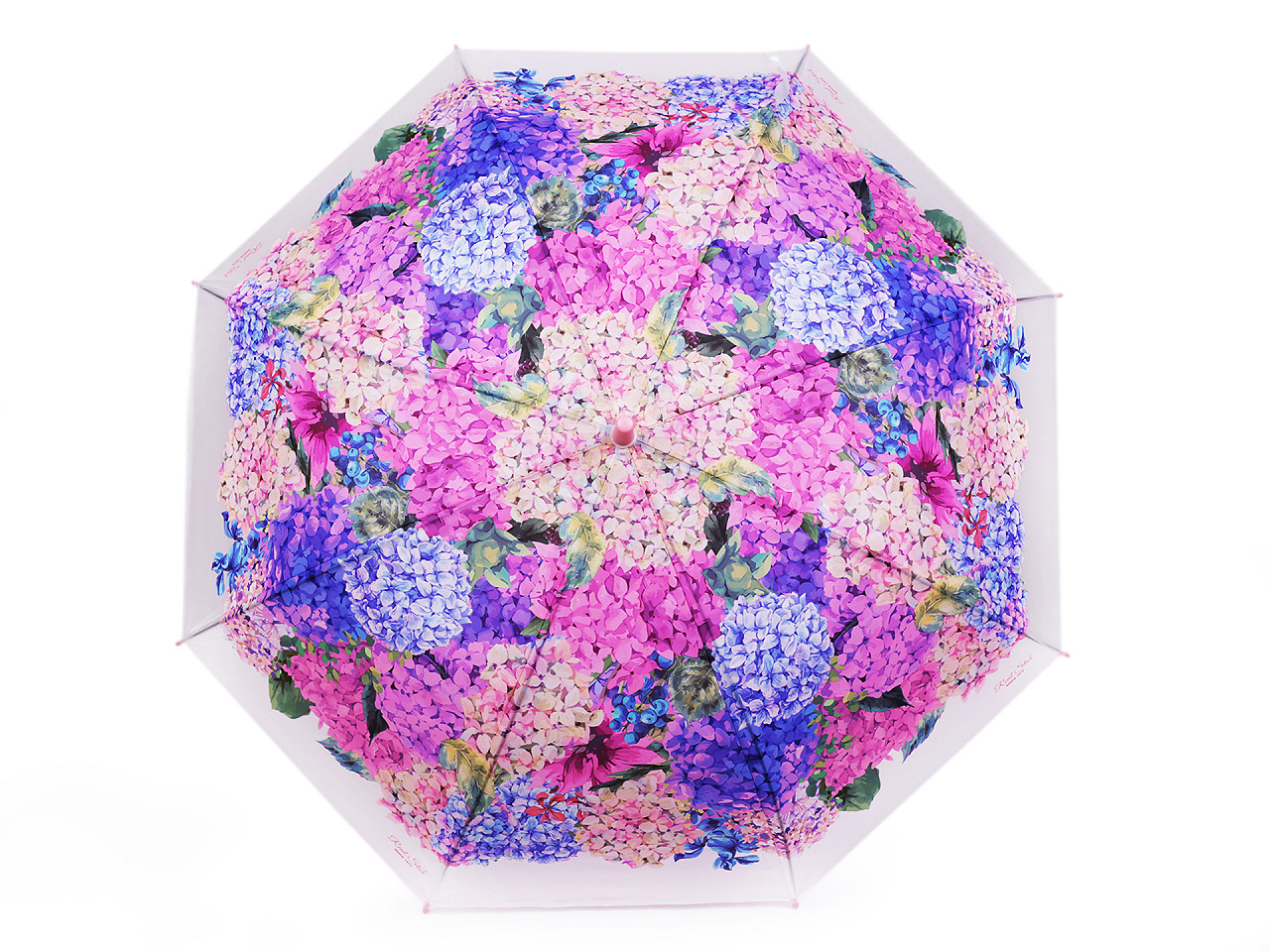 Umbrela de damă cu hortensii, roz, 1 buc