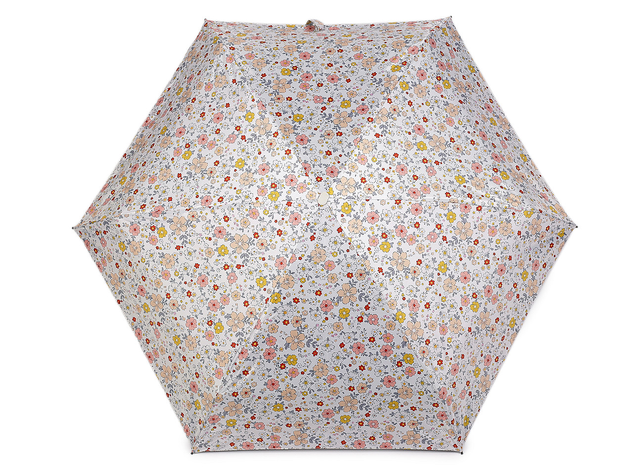 Dámský mini skládací deštník květy, střední, 3 modrá světlá