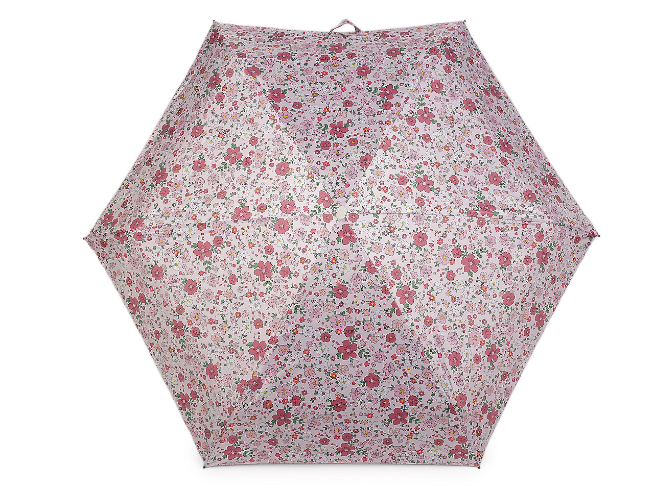 Dámský mini skládací deštník květy, střední, 3 modrá světlá