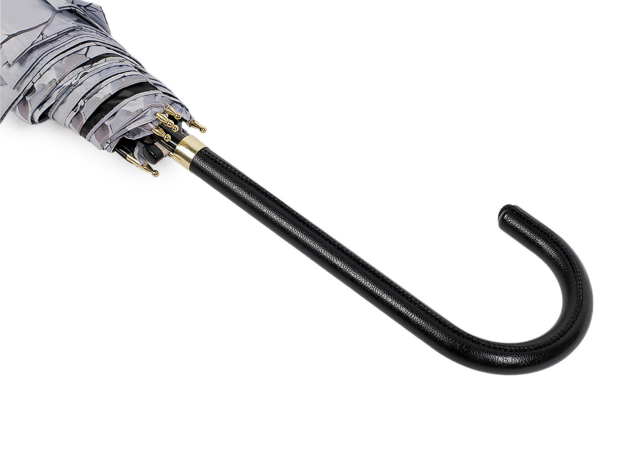 Dámský vystřelovací deštník květy, velké, 1 šedá nejsvětlější