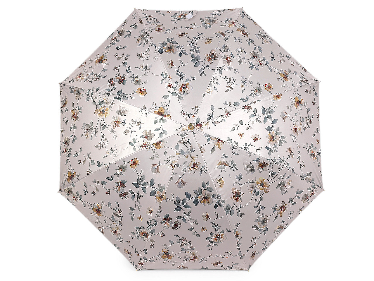 Dámský vystřelovací deštník květy, velké, 1 šedá nejsvětlější