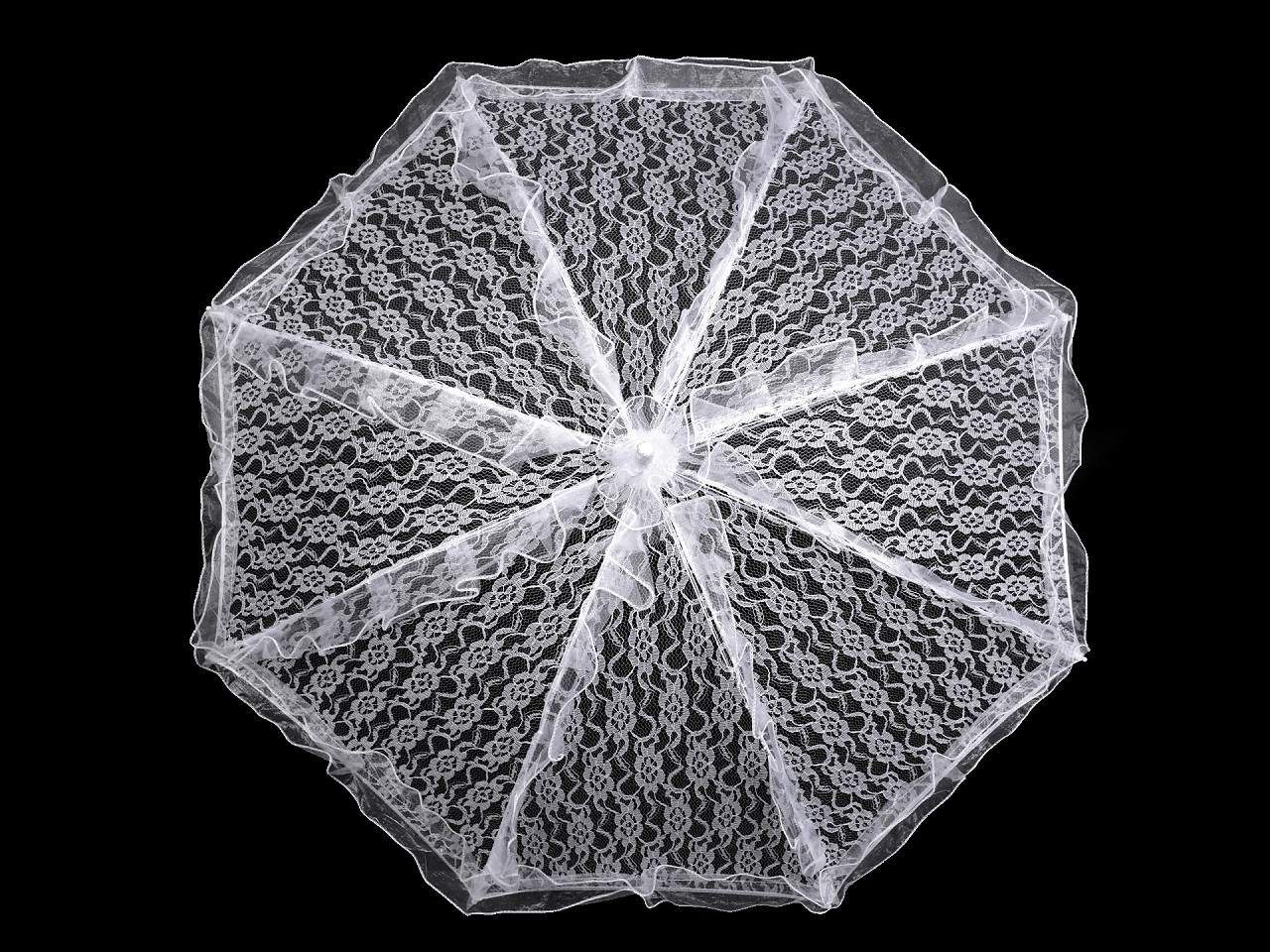 Spitzen-Regenschirm für Hochzeitsfotos, weiß, 1 Stück