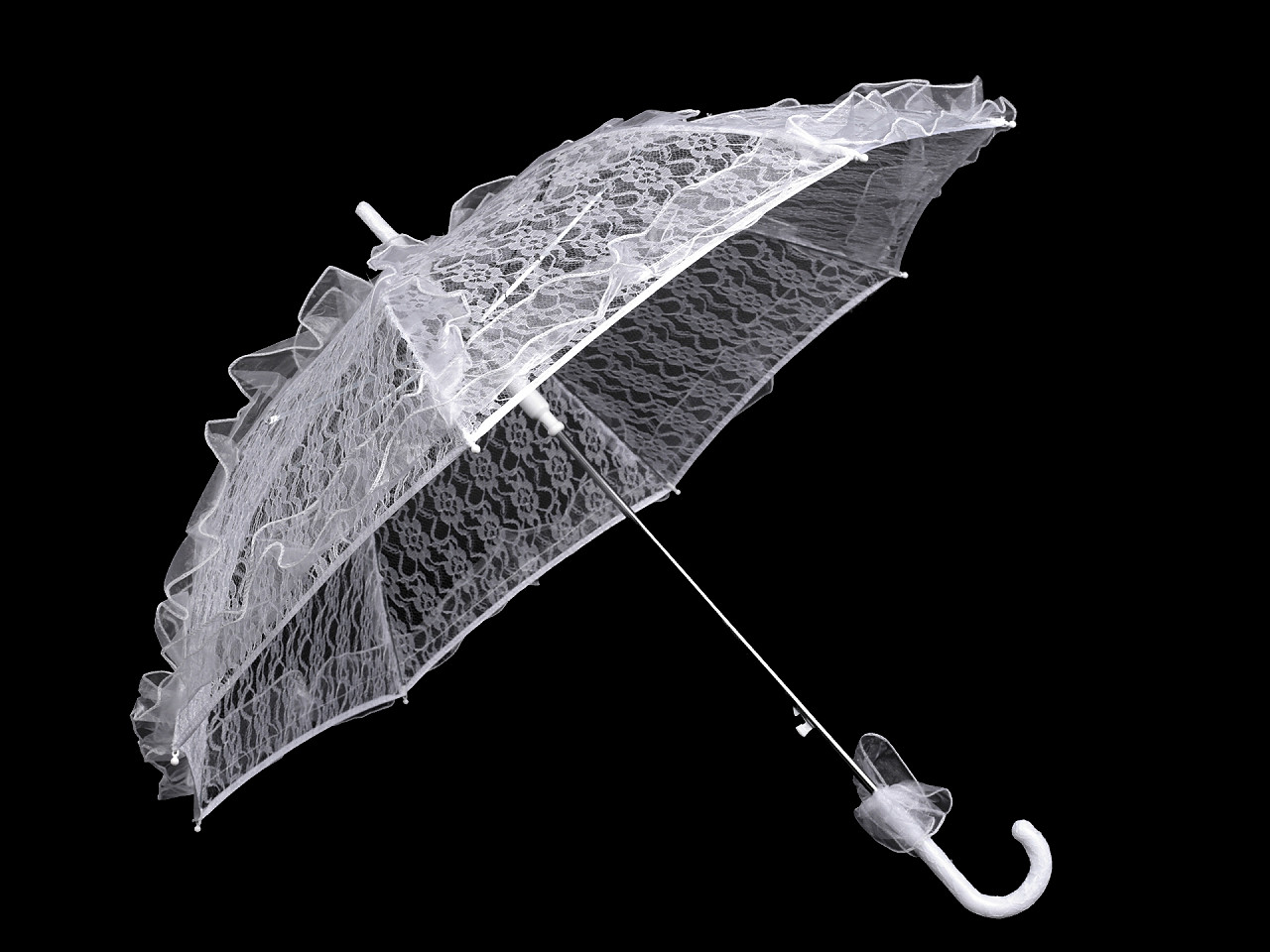 Spitzen-Regenschirm für Hochzeitsfotos, weiß, 1 Stück