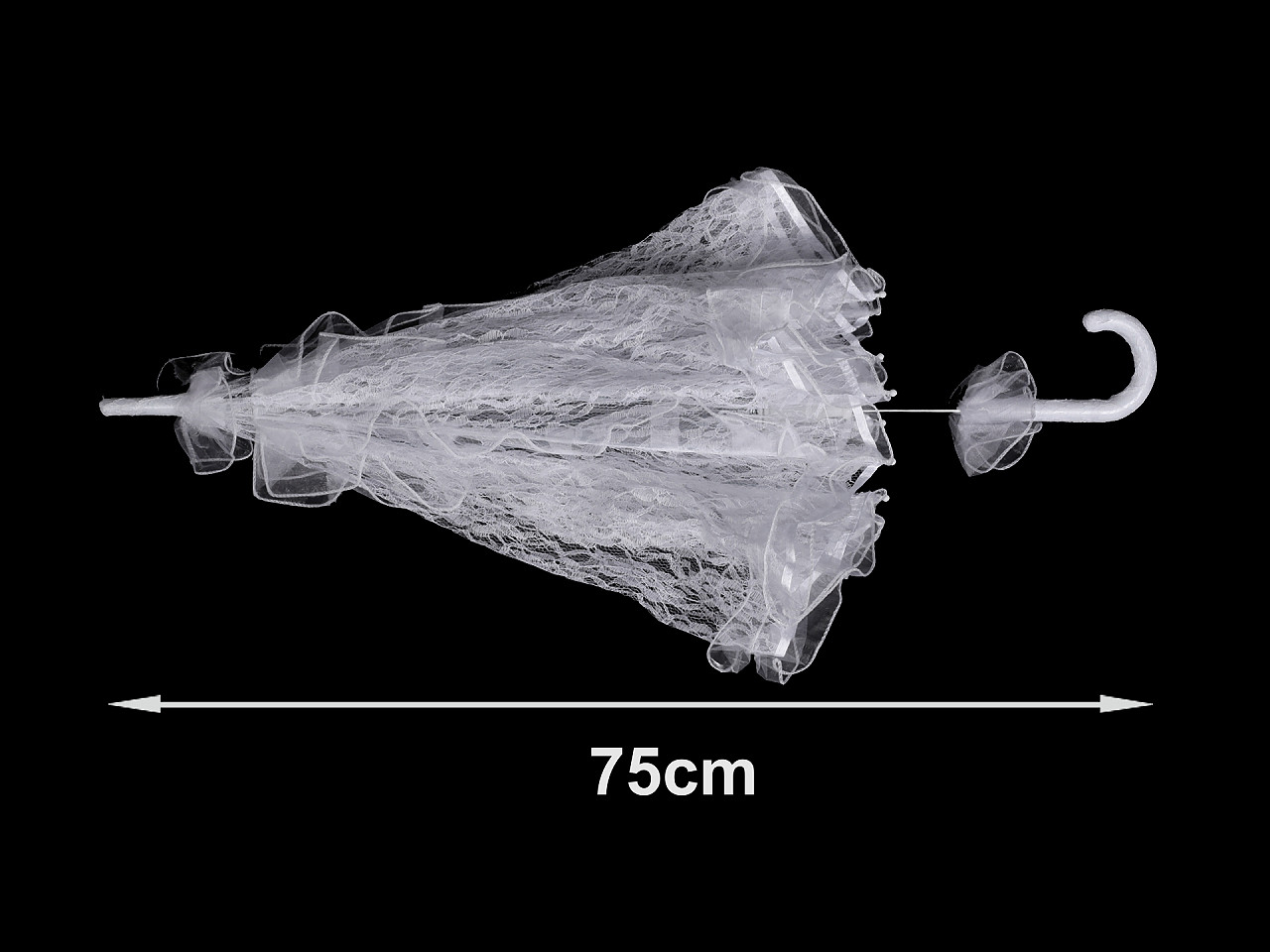 Spitzen-Regenschirm für Hochzeitsfotos, weiß, 1 Stück