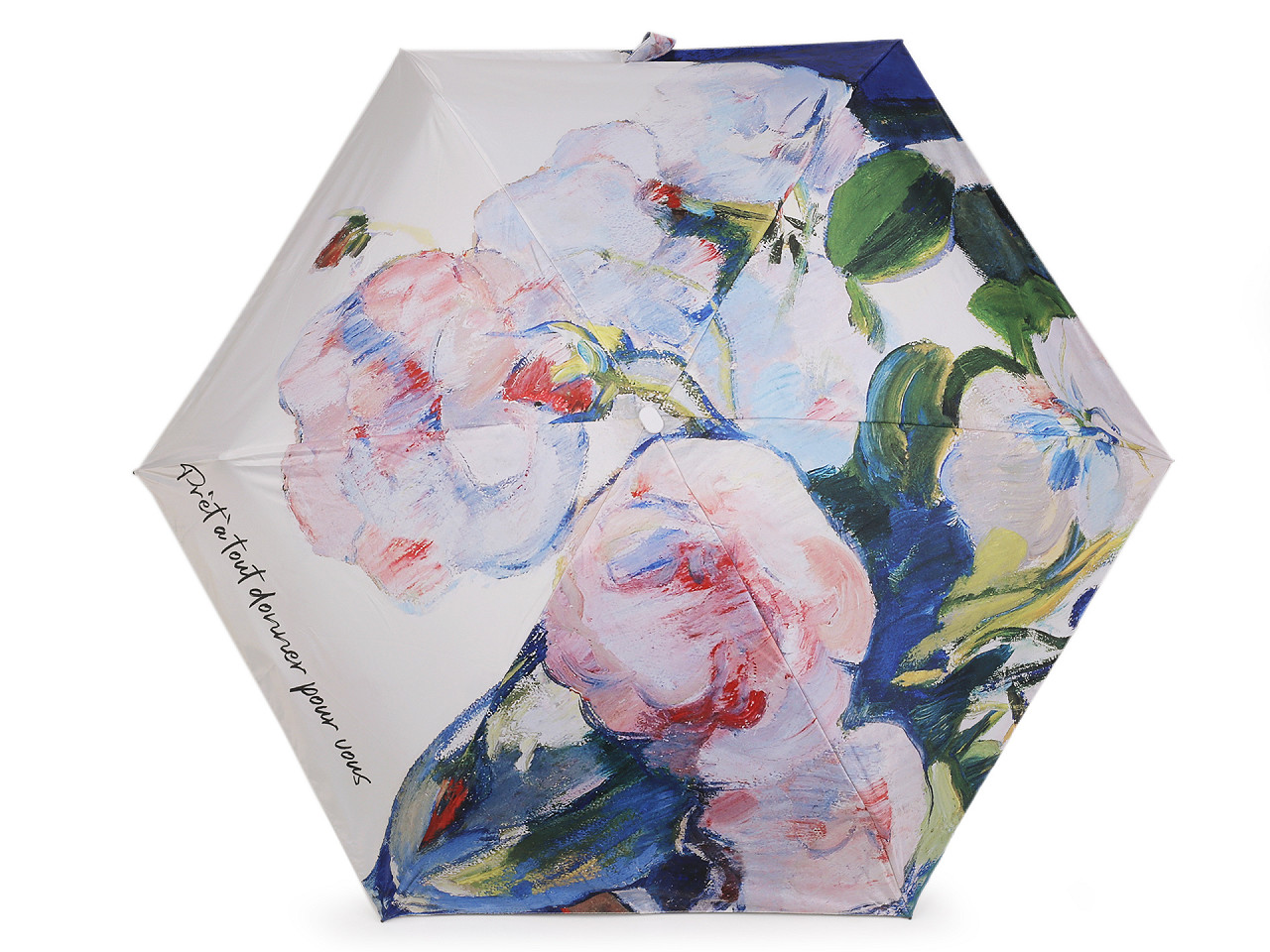 Mini umbrelă pliabilă pentru femei, albă, 1 buc