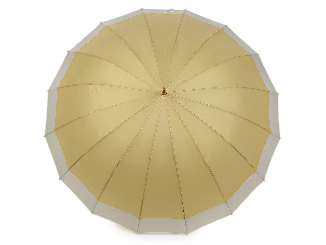 Veľký rodinný dáždnik s drevenou rukoväťou