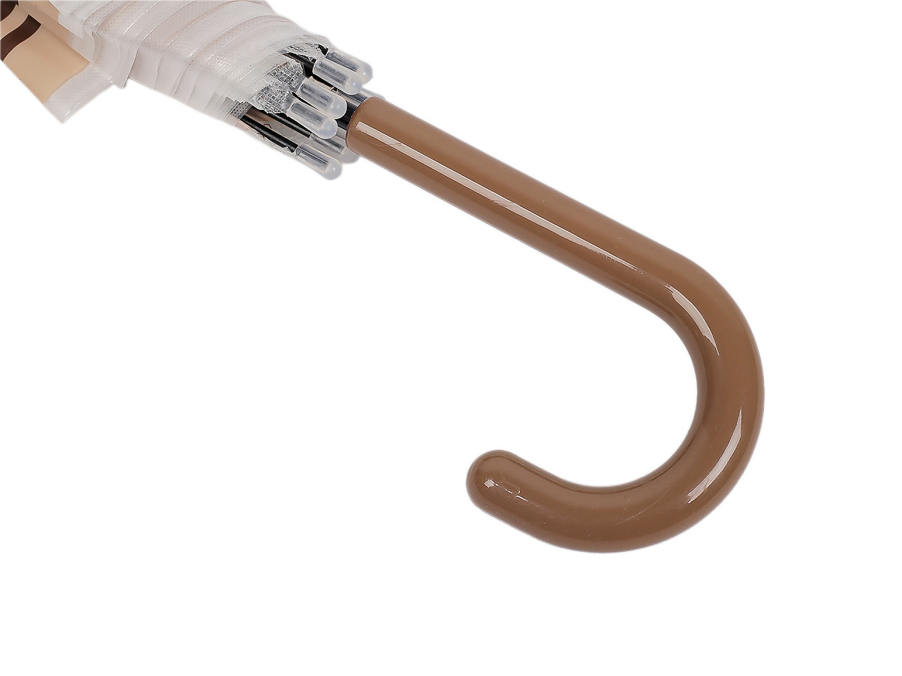 Dámský / dívčí vystřelovací deštník, střední, 1 béžová medvěd