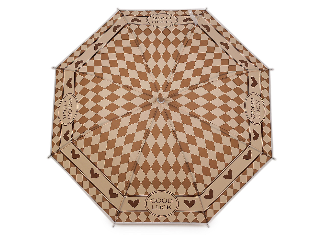 Dámský / dívčí vystřelovací deštník, střední, 1 béžová medvěd