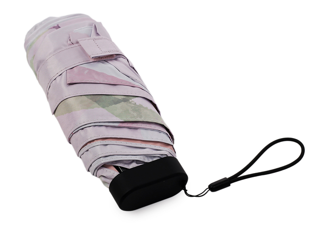 Dámský mini skládací deštník květy, střední, 1 růžová nejsv.