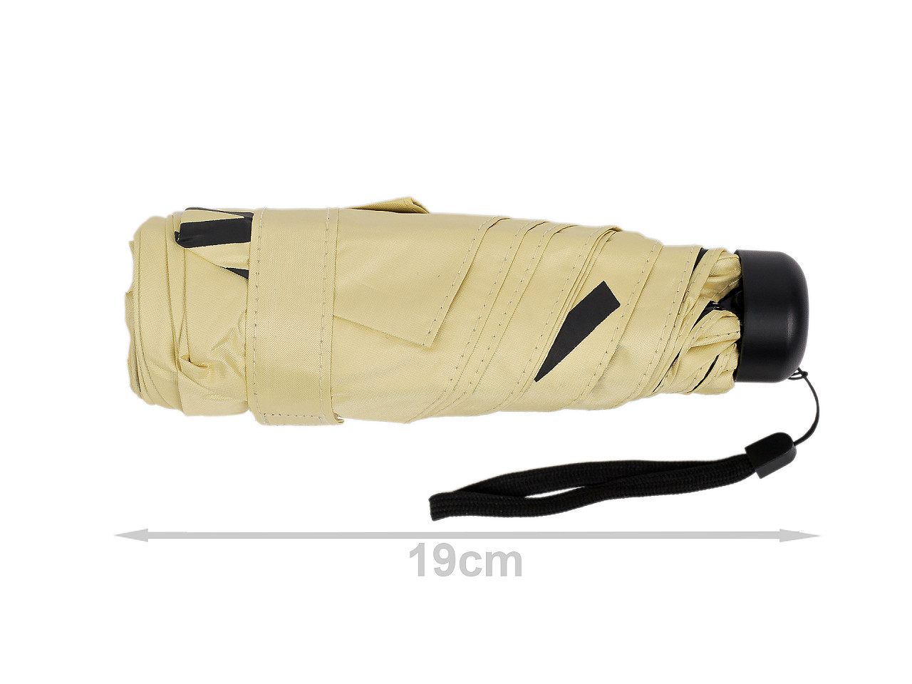 Dámský mini skládací deštník, střední, 4 černá