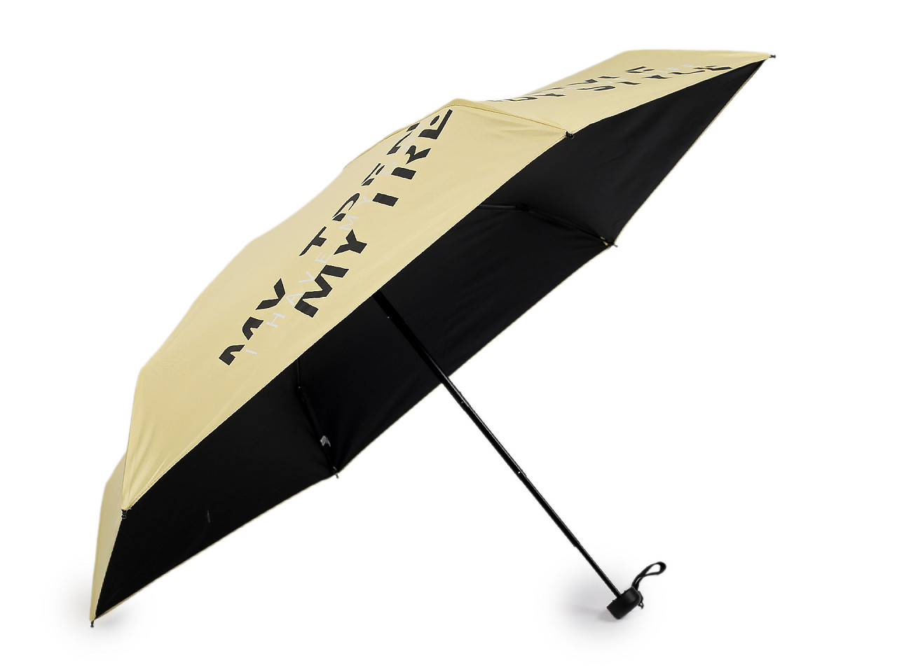 Dámský mini skládací deštník, střední, 4 černá