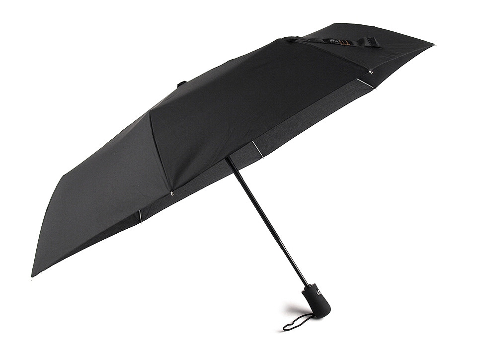 Herren-Falt-Automatik-Regenschirm, schwarz, 1 Stück