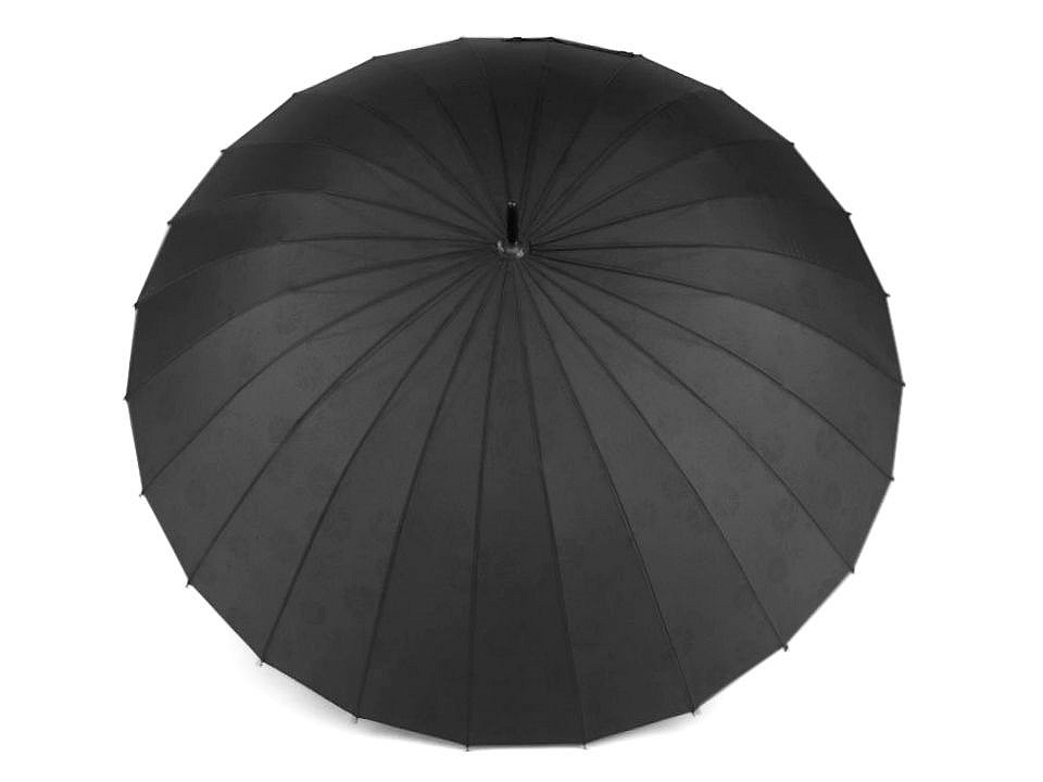 Women's magic umbrella with flowers, black, 1 pc