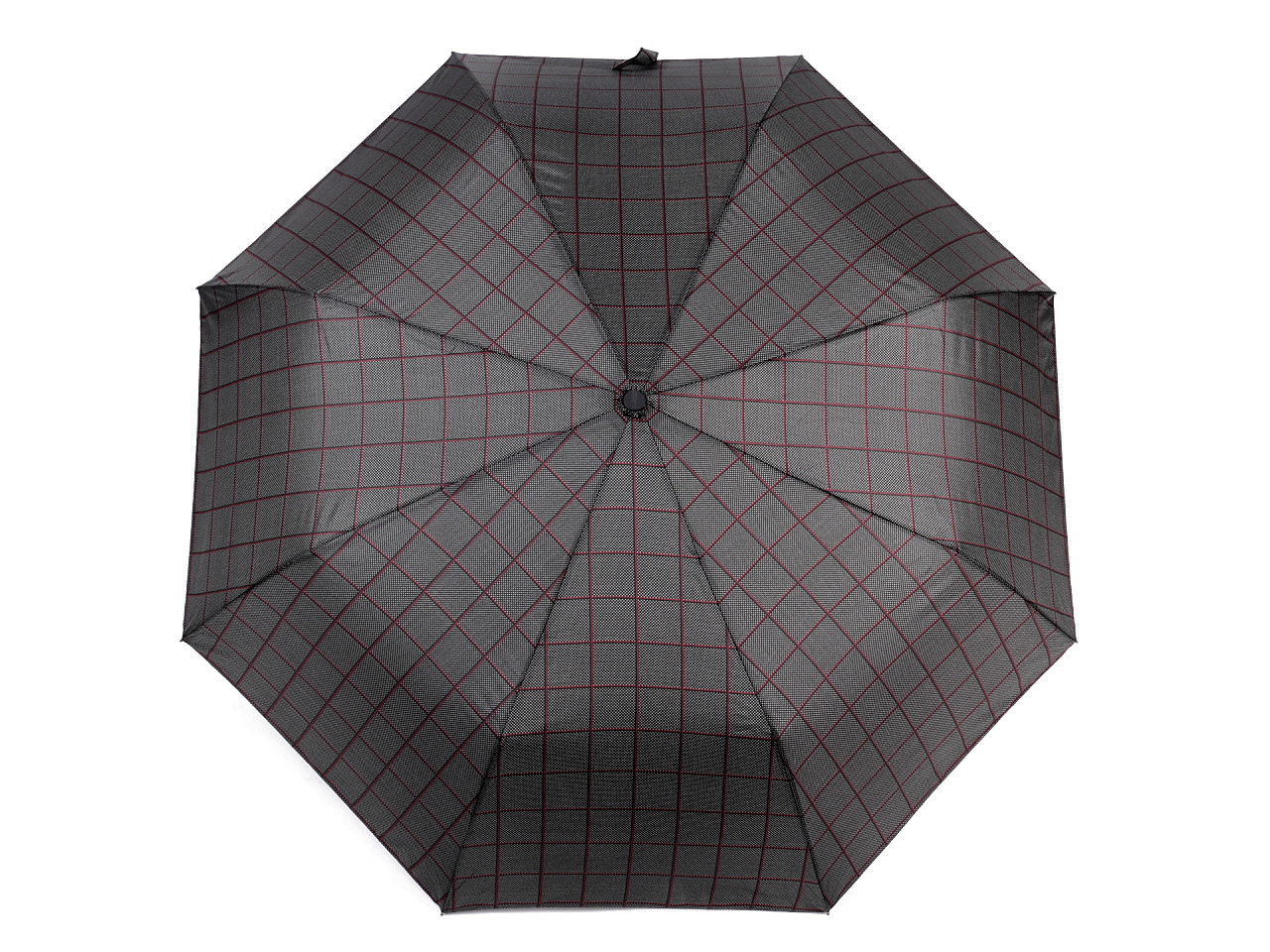 Umbrelă neagră pliabilă pentru bărbați, 1 buc