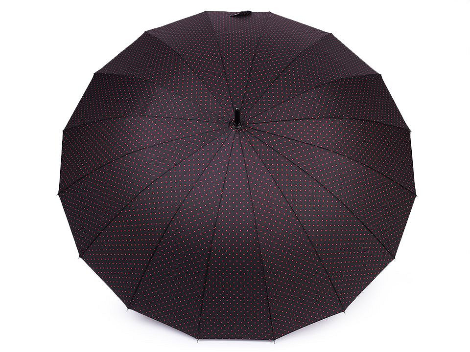 Umbrelă neagră cu buline pentru femei, 1 buc