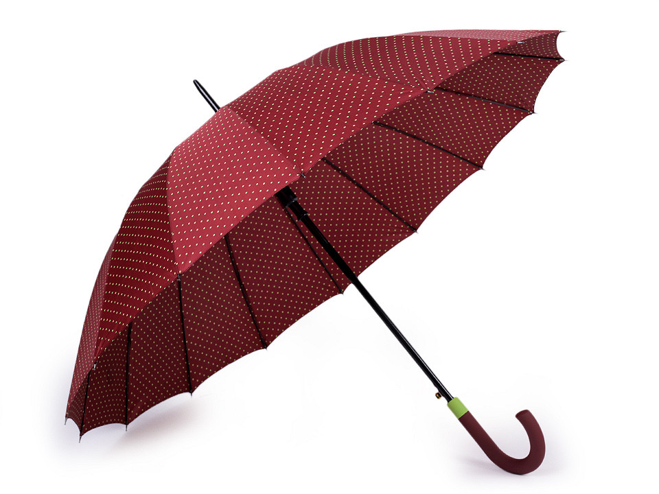 Ladies polka dot umbrella, brown, 1 pc