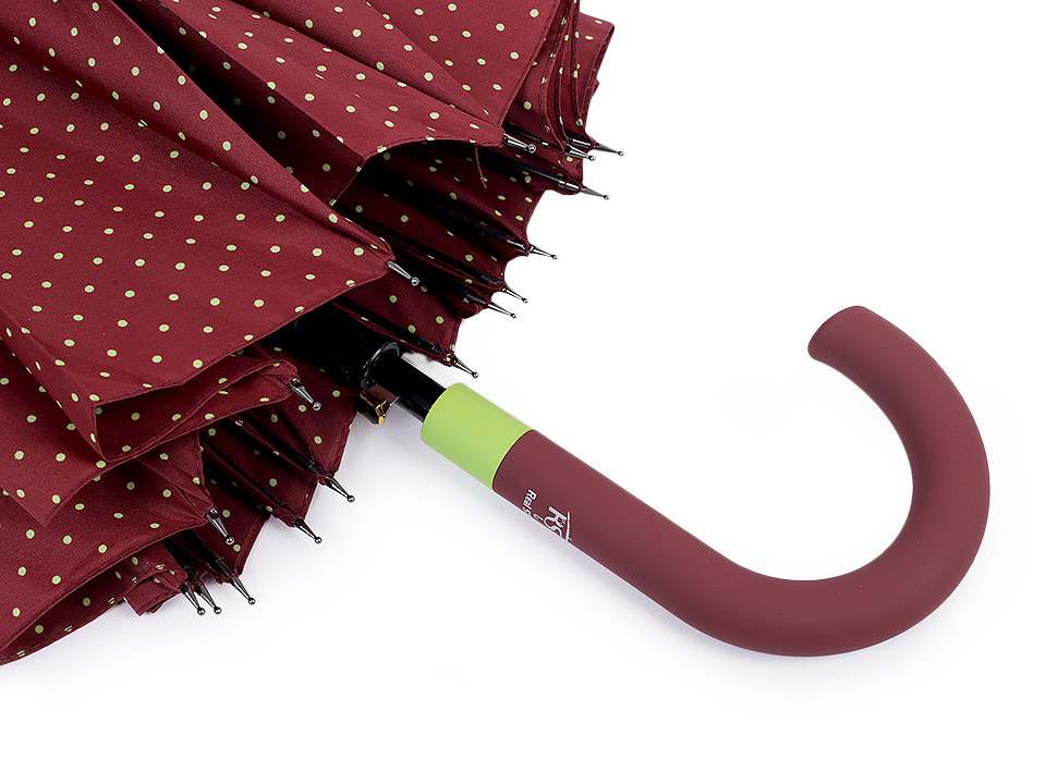 Ladies polka dot umbrella, brown, 1 pc