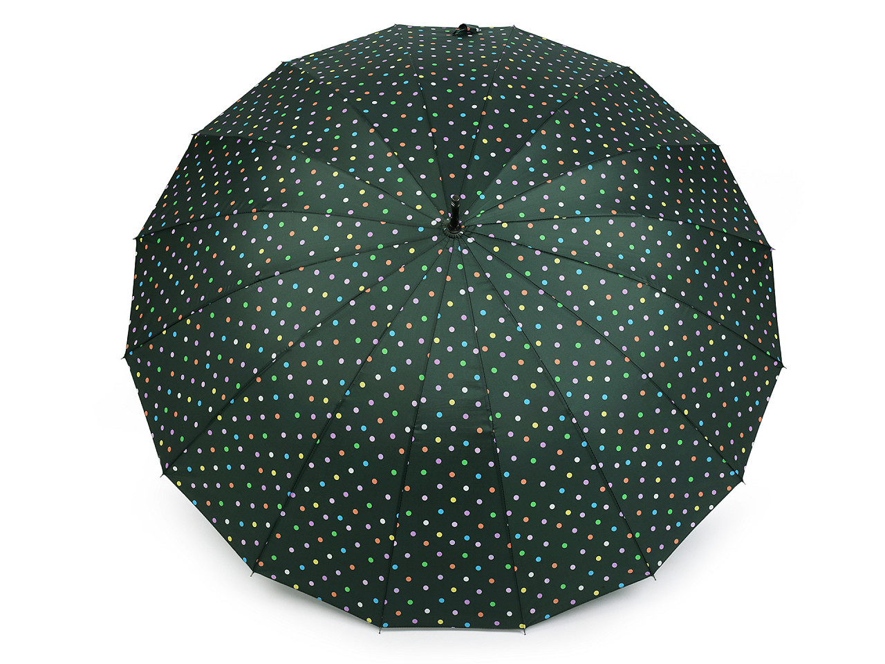 Umbrelă mare de familie cu buline, verde închis, 1 buc