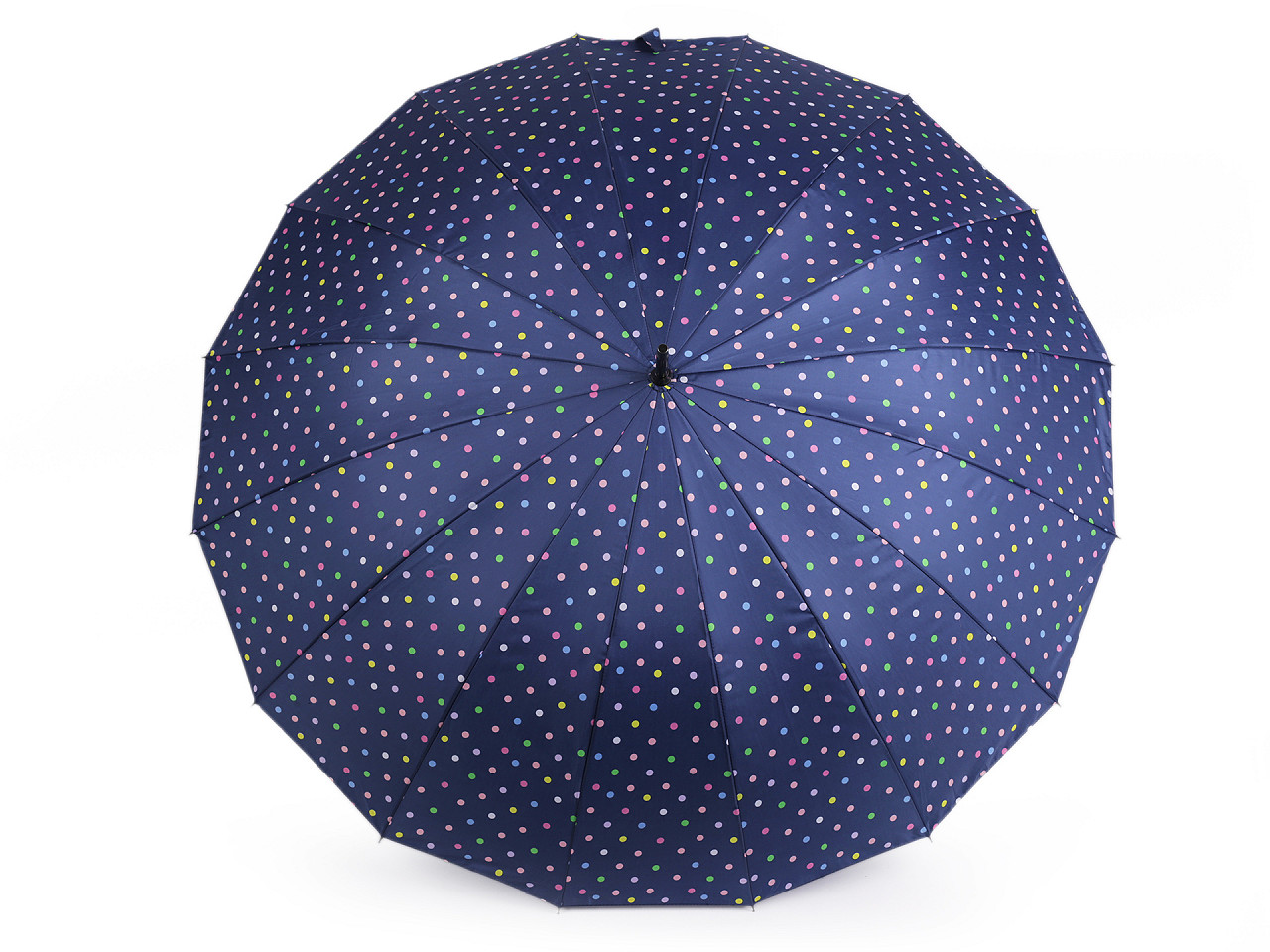 Großer Familienregenschirm mit Punkten, dunkelblau, 1 Stk.
