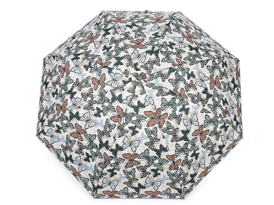 Mini umbrelă pliabilă pentru femei, fluture, verde închis, 1 buc