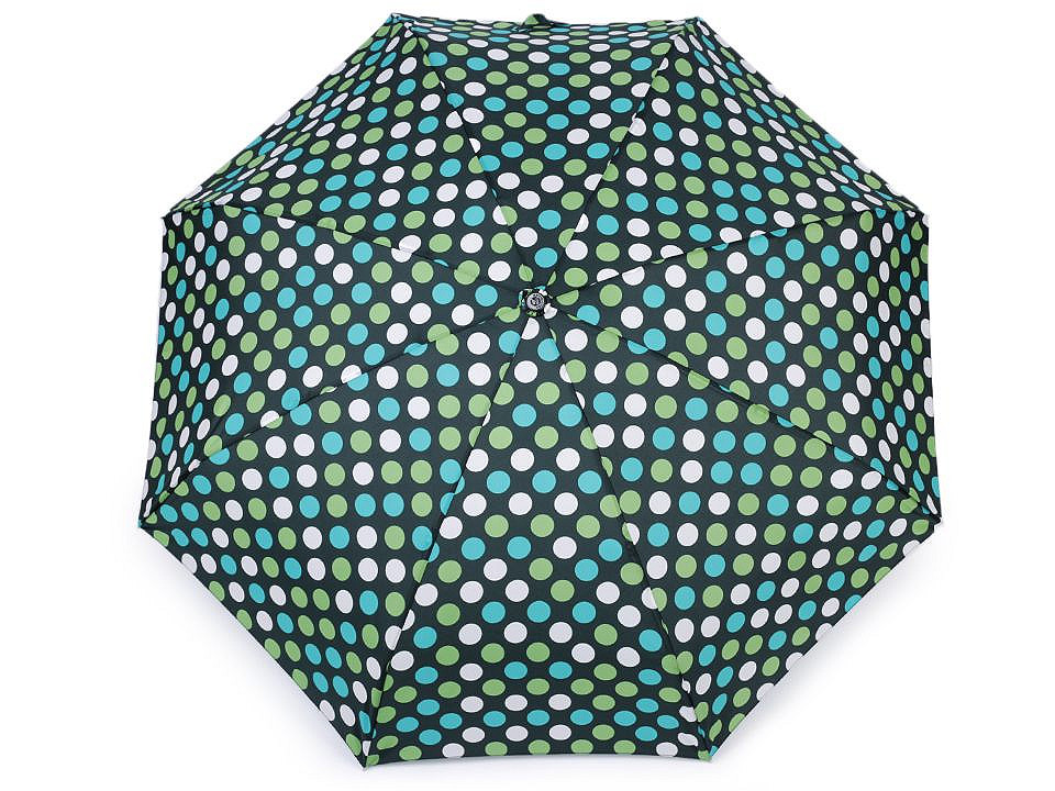 Mini umbrelă de damă cu buline, verde măsliniu, 1 buc