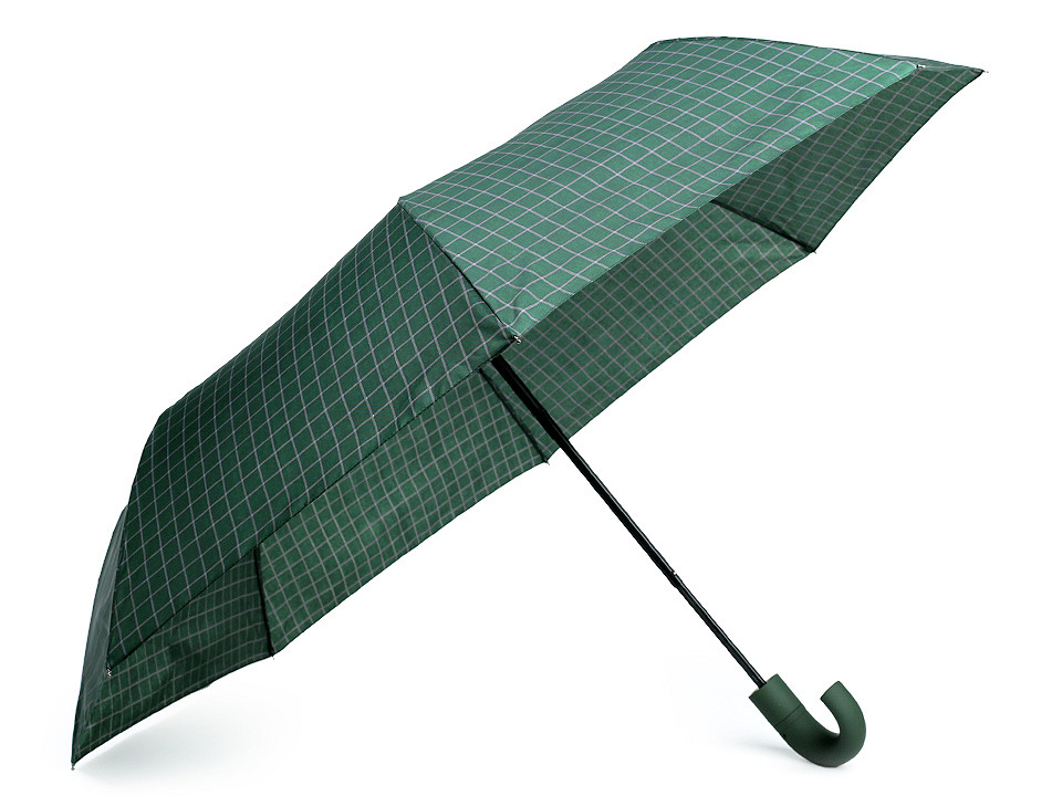 Umbrelă pliabilă pentru bărbați, verde închis, 1 buc