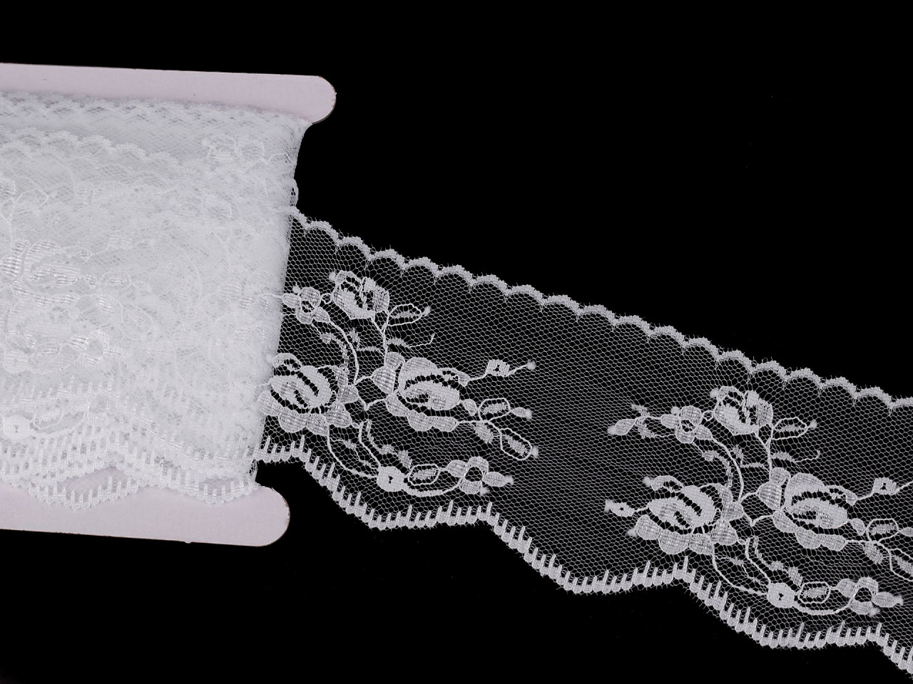 Silonová krajka šíře 65 mm, střední, 2 černá