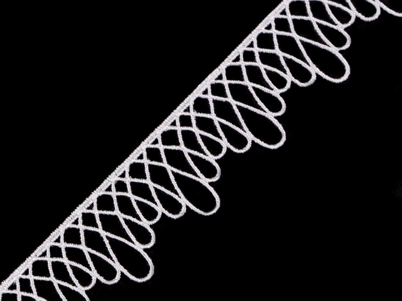 Vzdušná krajka šíře 30 mm minimalistická, střední, 2 černá