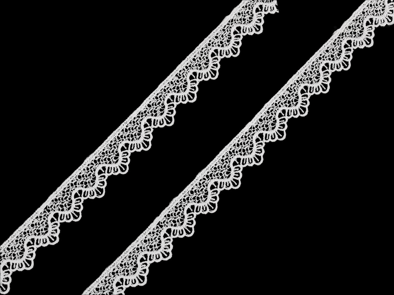 Vzdušná krajka šíře 11; 15 mm, střední, 1 (11 mm) Off White