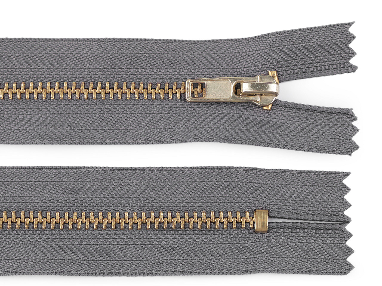 Kovový zips No 4 dĺžka 8 cm