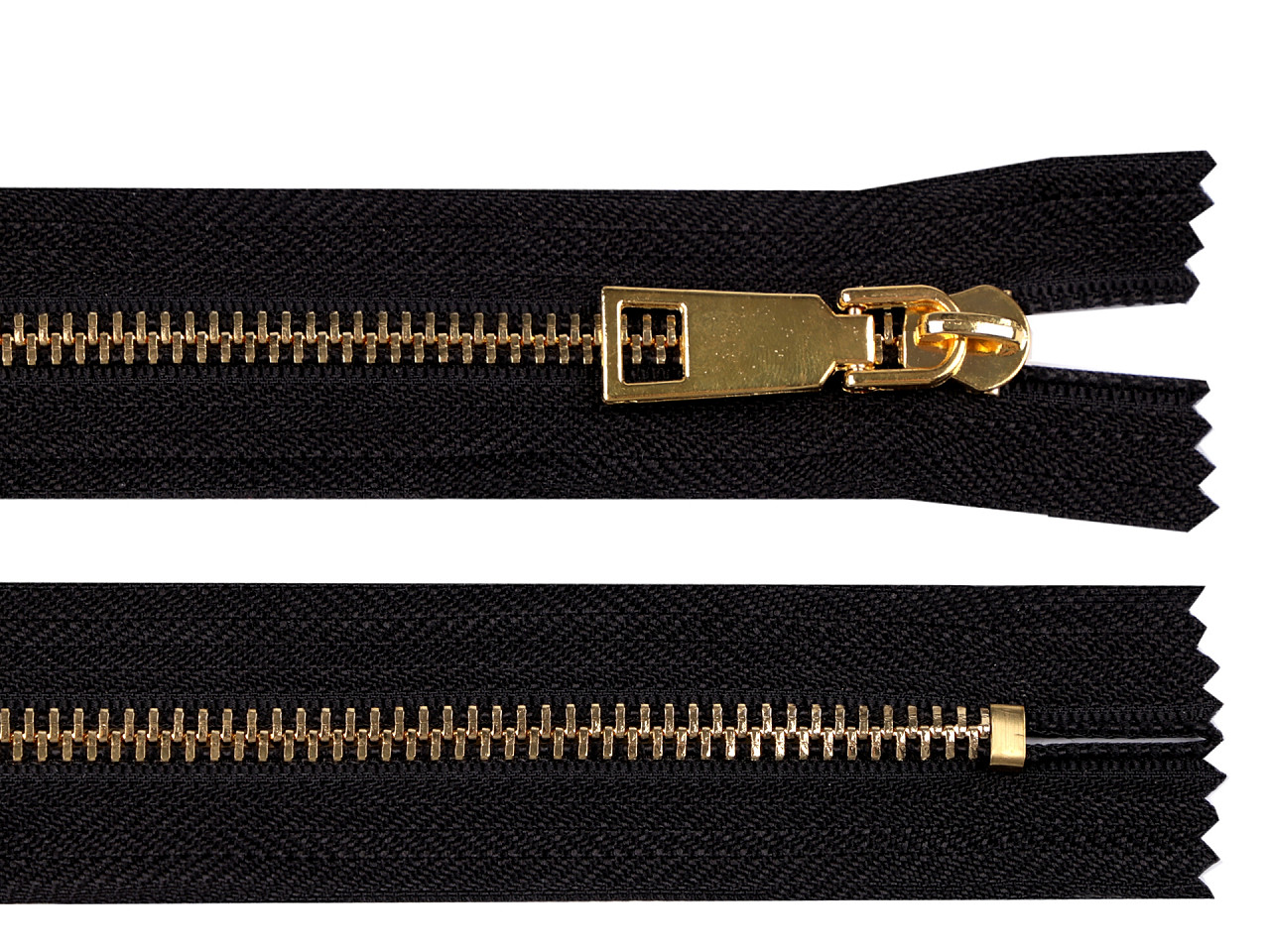 Kovový zips s ozdobným jazdcom No 5 dĺžka 24,5 cm