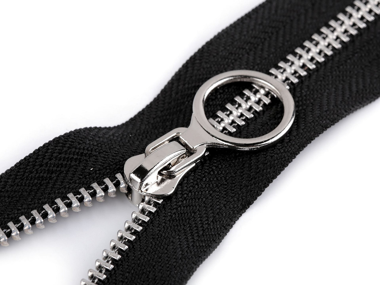 Kovový zips No 5 dĺžka 70 cm s ozdobným jazdcom