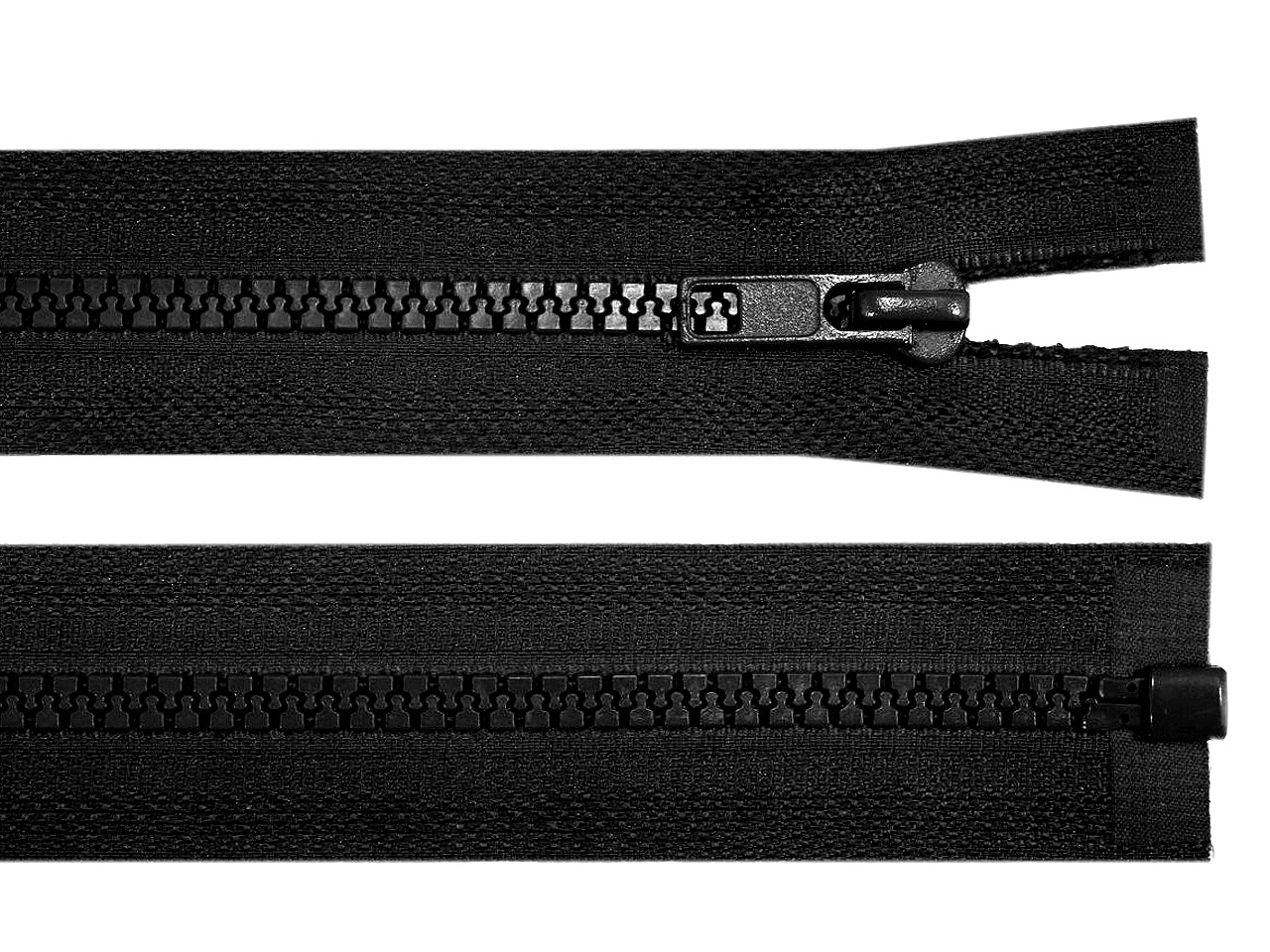 Kostěný zip No 5 délka 95 cm bundový, malé, 322 černá