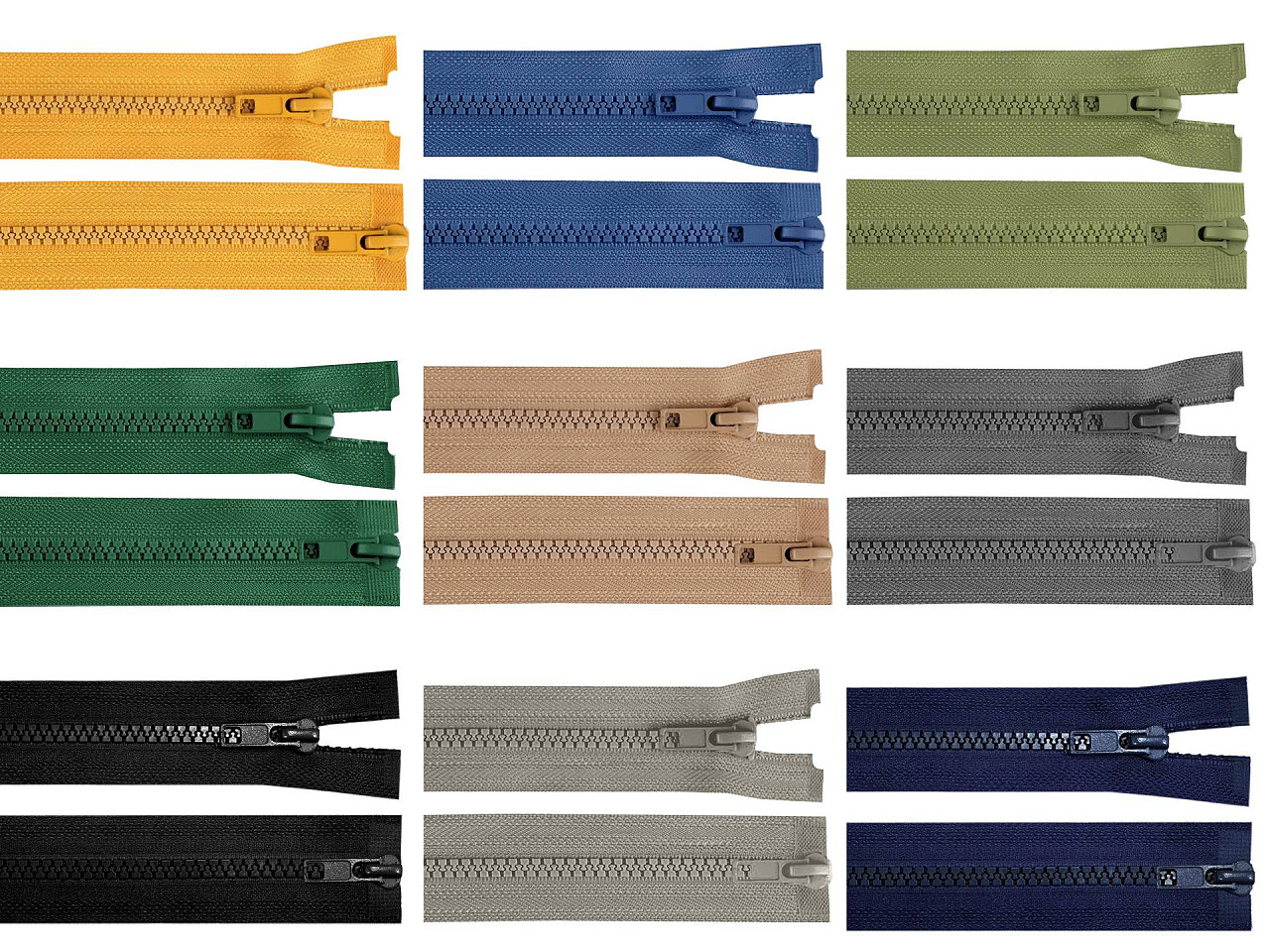 Zips kostený No 5 deliteľný 2 jazdce / dvojcestný 85 cm bundový