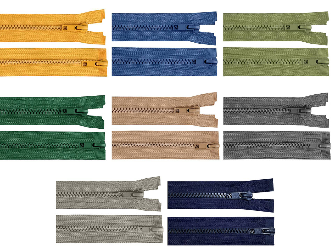 Zips kostený No 5 deliteľný 2 jazdce / dvojcestný 85 cm bundový