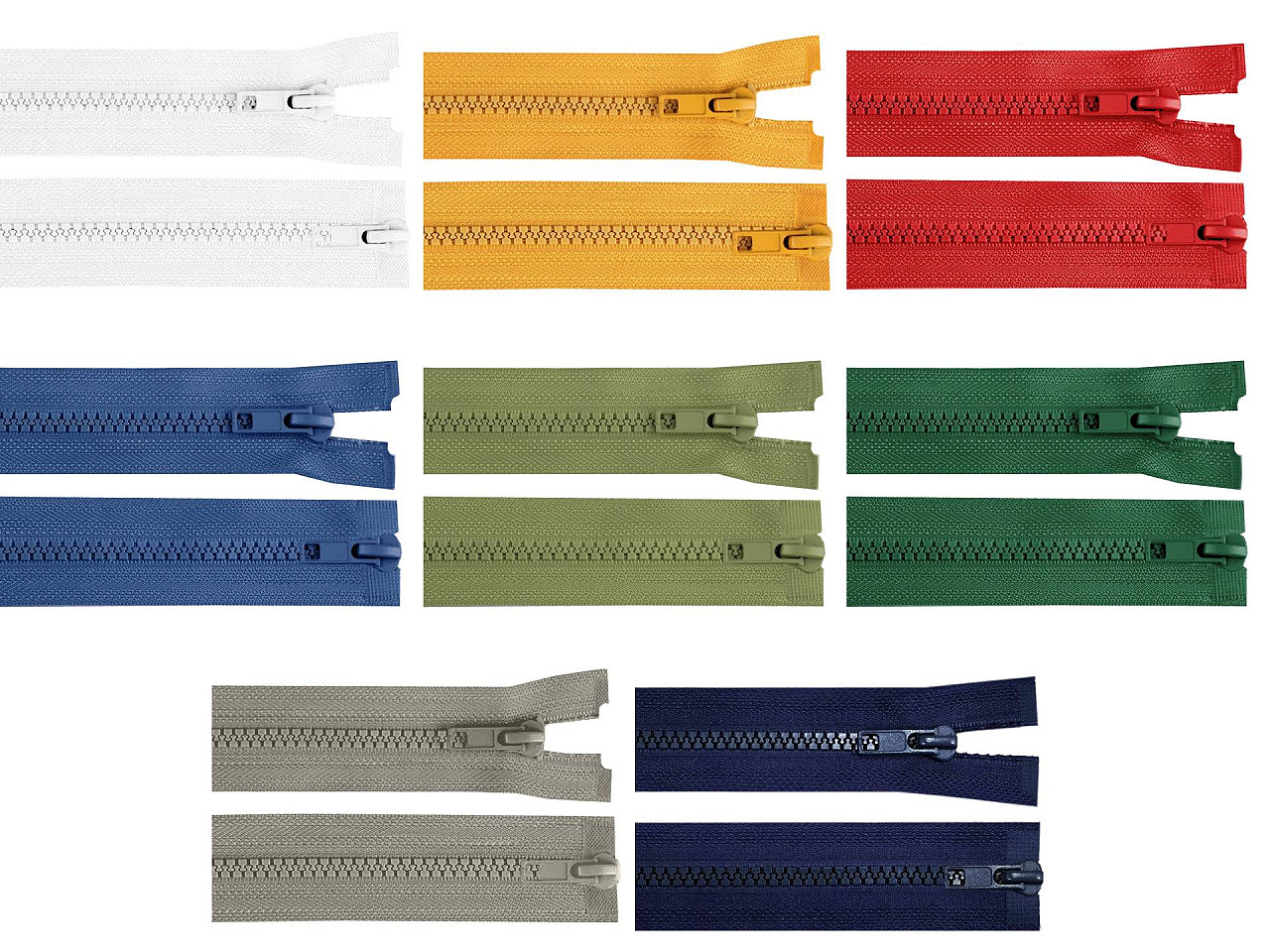 Zips kostený No 5 deliteľný 2 jazdce / dvojcestný 85 cm bundový