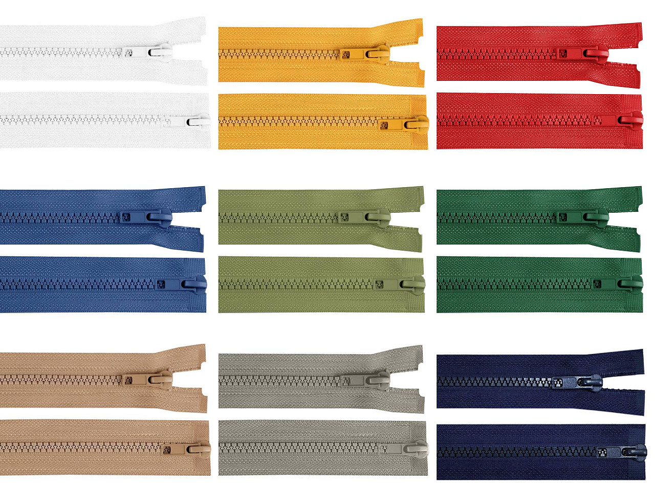Zips kostený No 5 deliteľný 2 jazdce / dvojcestný 85 cm bundový