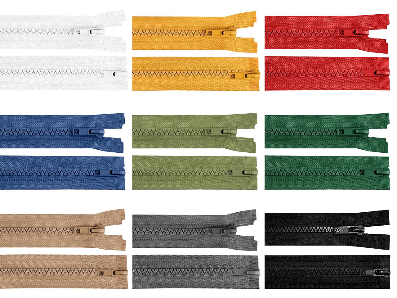 Zips kostený No 5 deliteľný 2 jazdce / dvojcestný 85 cm bundový