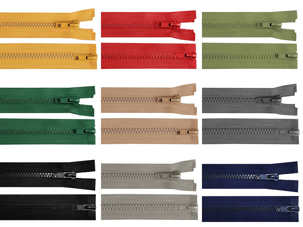 Zips kostený No 5 deliteľný 2 jazdce / dvojcestný 100 cm bundový