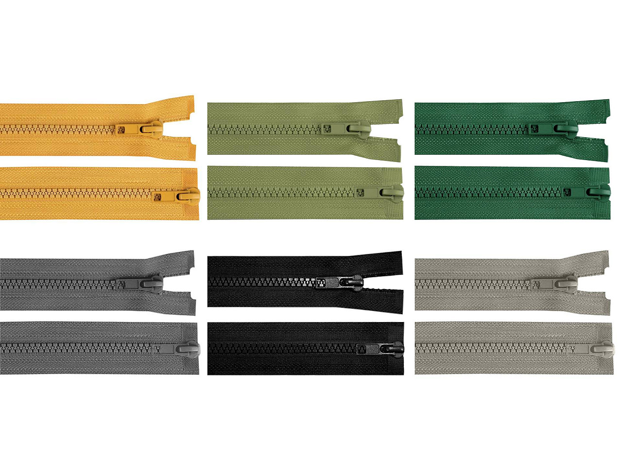 Zips kostený No 5 deliteľný 2 jazdce / dvojcestný 100 cm bundový