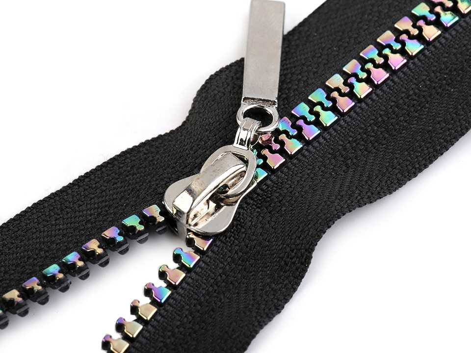 Dúhový kostený zips No 5 dĺžka 60 cm