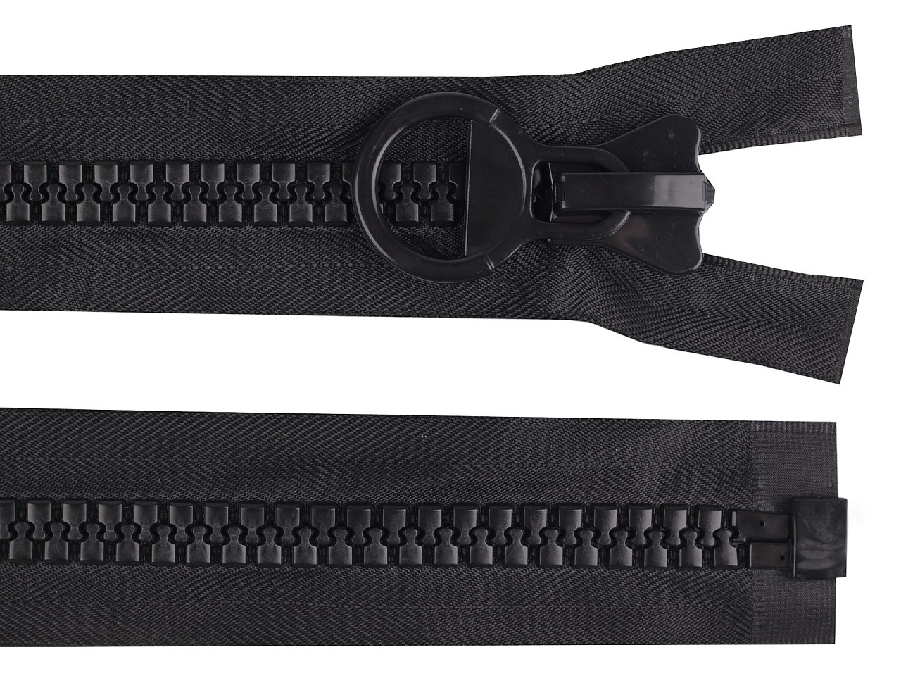 Kostený zips extra veľký No 20 dĺžka 80 cm, 90 cm